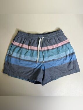 Chubbies the Cadillacs Classic Swim Trunks 7" Faded Grey Stripe, Size Large